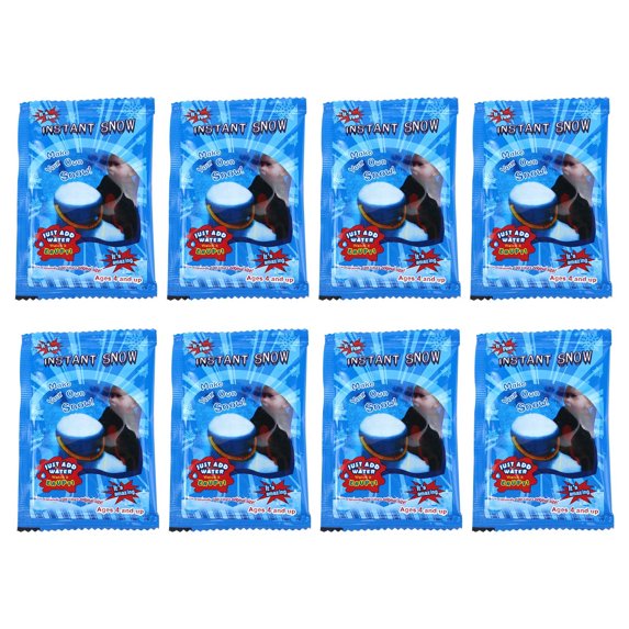 Artificial Instant Snow Powder for Holiday Decorations, 4-Pack Magic Expanding Fake Snow for Winter Village Displays, Non-Toxic Fluffy Snowflakes for Crafts