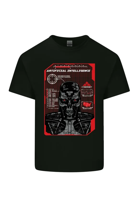 Artificial Intelligence Funny Robot Machine Unisex T-Shirt Y2584, Up to Size 5XL