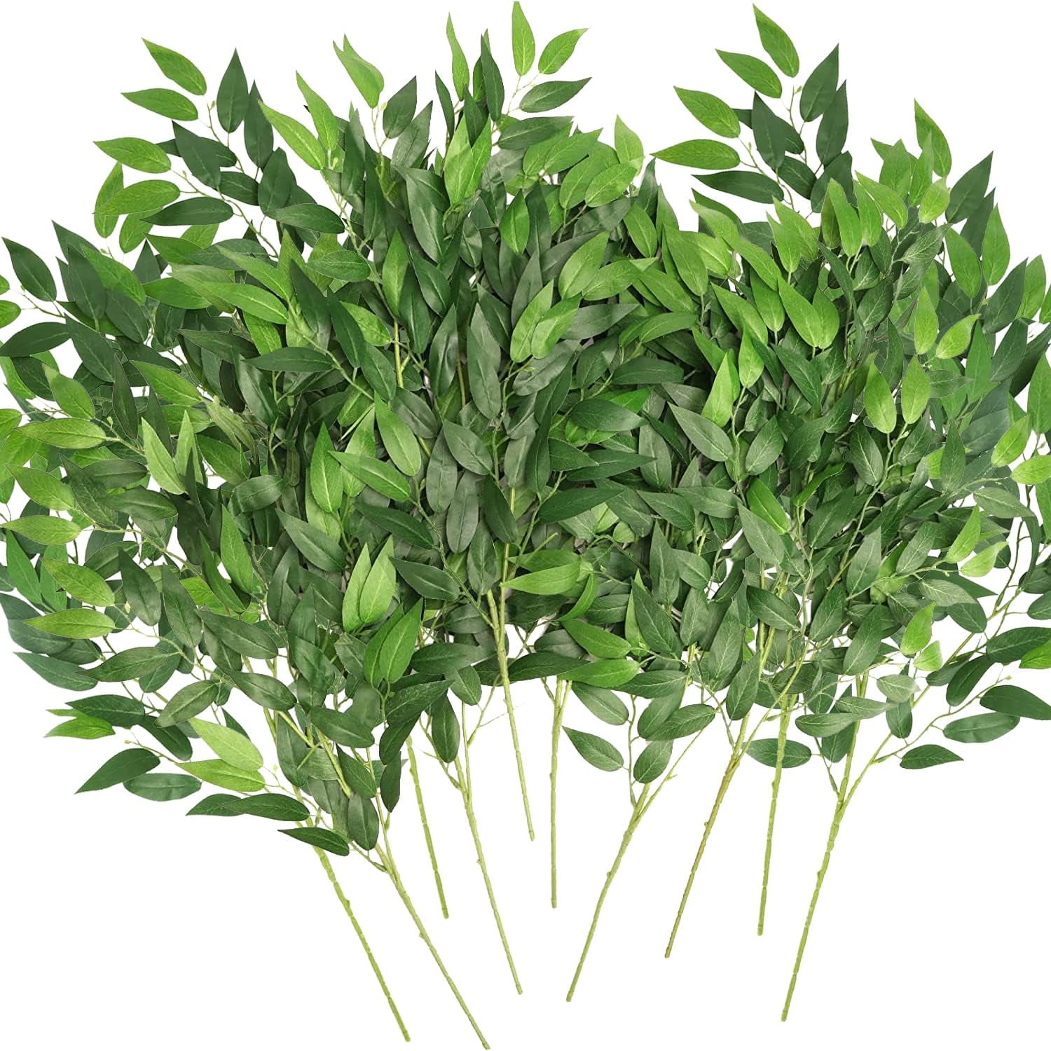 Artificial Italian Ruscus Greenery Stems 27in Faux Green Leaf Garland
