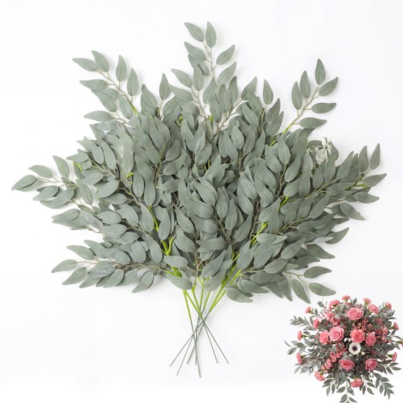 Artificial Italian Ruscus Stems Gray-green 15 Count DIY Wedding Home Decor