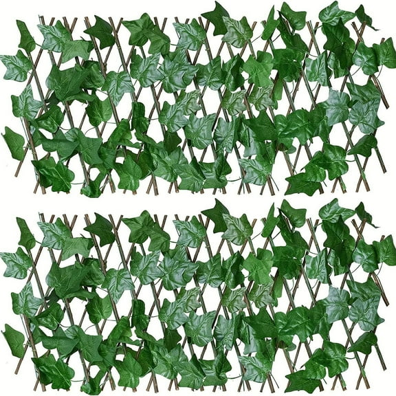 Artificial Ivy Expandable/stretchable Fence Decorative Artificial Ivy Fence, Patio Balcony, Garden, Backyard Greenery Wall Decor