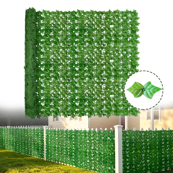 Artificial Ivy Privacy Screen: 60x120 in,UV Protection Ivy Vine Leaves Hedge Fence Panel Backdrop for Patio, Balcony, Garden, Backyard Indoor and Outdoor Green Decor