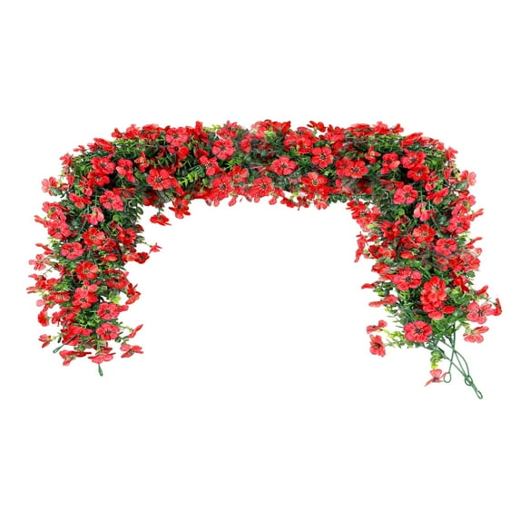 Artificial Ivy Garland 2 Pack 70 Inch - Spring Daisy Floral Vine for Wall Decor, Wedding Backdrop, Garden, Mantel & Home Decorations - Silk Hanging Flower Garland