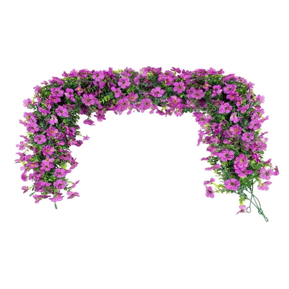 Artificial Ivy Garland 2 Pack 70 Inch - Spring Daisy Floral Vine for Wall Decor, Wedding Backdrop, Garden, Mantel & Home Decorations - Silk Hanging Flower Garland