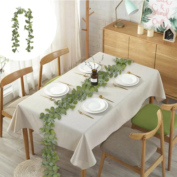Artificial Ivy Garland Fake Hanging Vines for Wall Decor - 68.9 Inch Silk Green Leaves Rattan for Home Wedding Party Arch Centerpiece - Dense Realistic Foliage for Living Room Bedroom Office Garden
