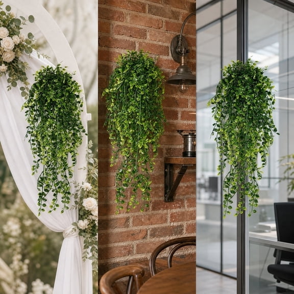 Artificial Ivy Garland Hanging Vine Decor 31.6 Inch, Realistic Trailing Fake Plant With Flexible Shape And Low Maintenance Design, For Home Wall Wedding Party Balcony Indoor Outdoor Decoration