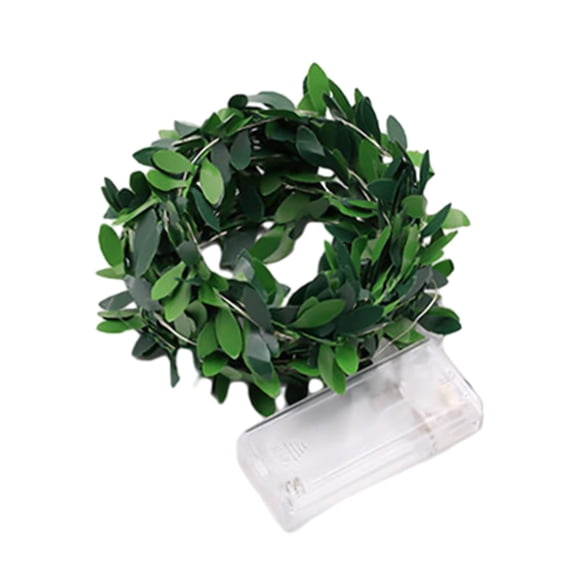 Artificial Ivy Garland with Lights Greenery Vine Fairy String Lights Battery Operated Faux Foliage Plastic 78.74 Inches Green for Wall Hanging Table Runner Party Wedding Festival