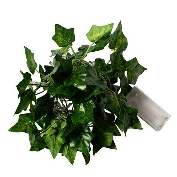 Artificial Ivy LED String Lights,78.7inches And 157.5inches Faux Green Leaves Rattan LED Lights Waterproof Hanging Vines for Garden Wedding Party Home Bedroom Wall Indoor Outdoor Decor