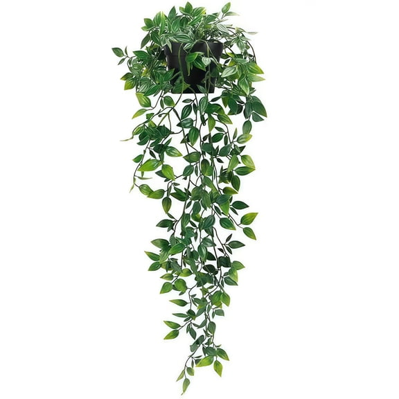 Artificial Ivy Plants Plastic Leaf with Pots Wedding New Year Christmas Decora for Home Garden DIY Living Room Wall Hanging