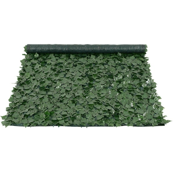 Artificial Ivy Privacy Fence, 59 x 98 Inches Greenery Screen with Reinforced Mesh, Faux Hedge Panel for Patio, Deck, and Outdoor Decoration