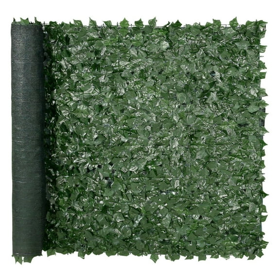 Artificial Ivy Privacy Fence 59x98in, Green Wall Screen with Mesh Backing, Faux Hedges Vine Leaf for Garden, Yard, Balcony Decoration, Outdoor Privacy