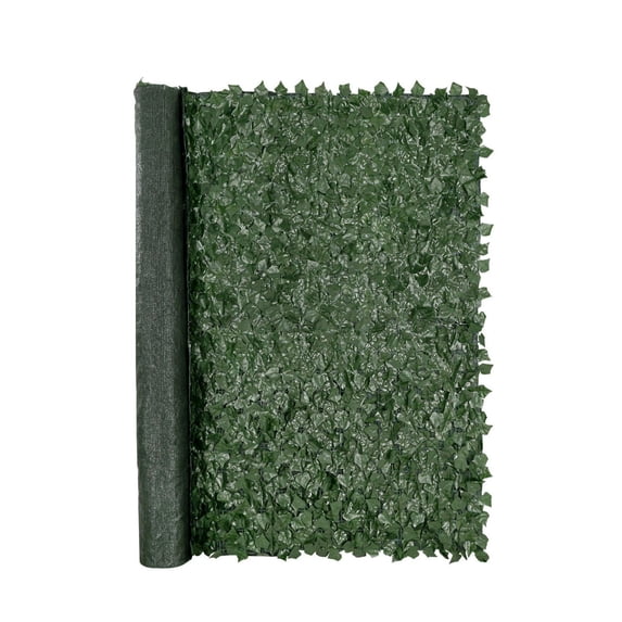 Artificial Ivy Privacy Fence, 96x72in Green Wall Screen, Faux Hedge ...