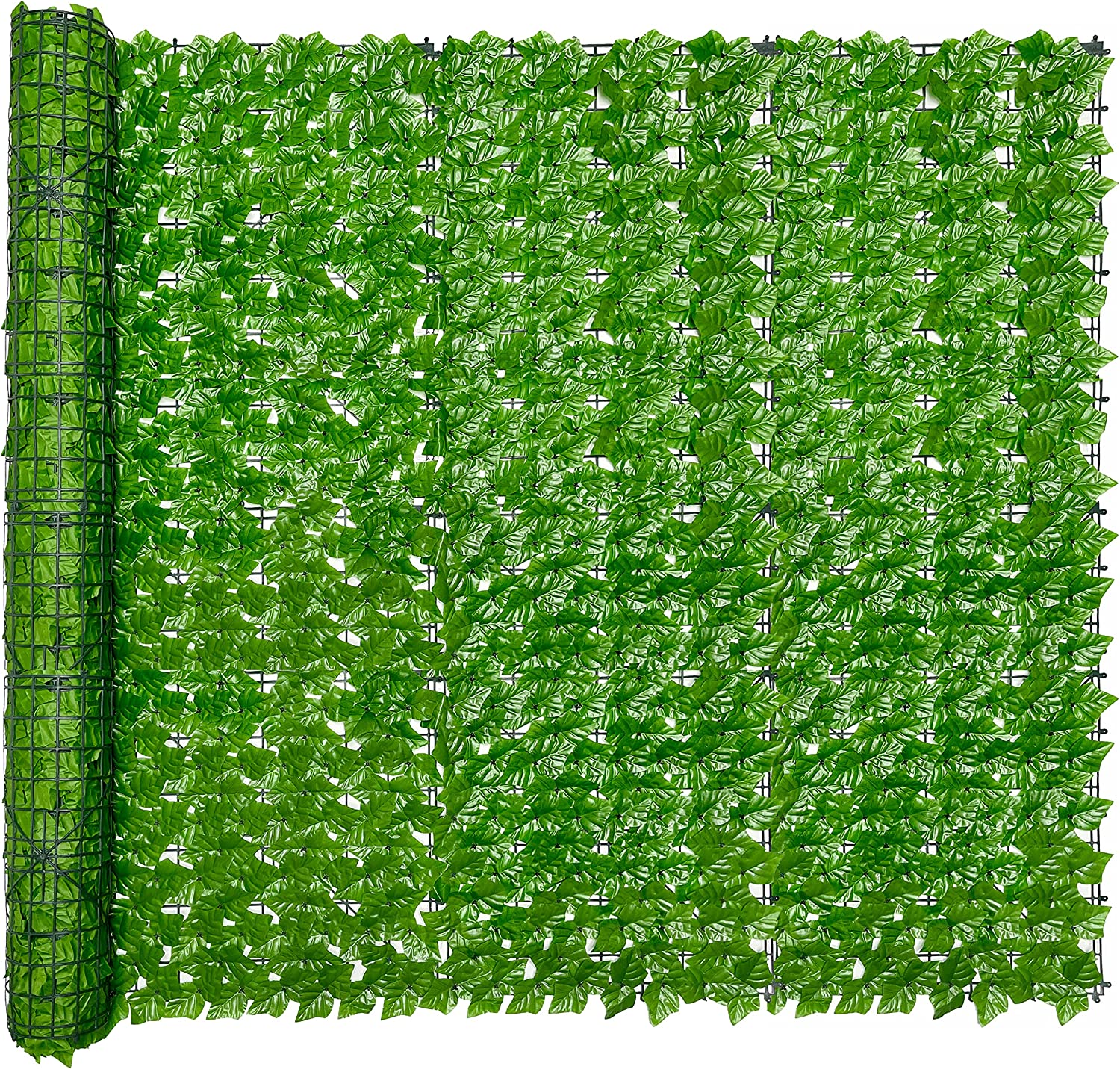 Artificial Ivy Privacy Fence Panels, 60" X 120" UV-Anti Light Green Faux Vines Leaf Grass Wall for Patio Balcony Privacy, Garden, Backyard Greenery Wall Backdrop and Fence Decor