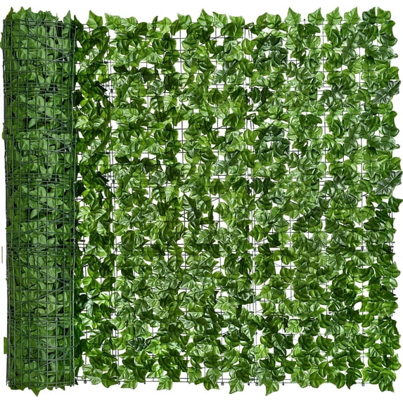 Artificial Ivy Privacy Fence Wall Screen, 118x39.4inch Artificial Hedges Fence and Faux Ivy Vine Leaf Decoration for Outdoor Garden Decor