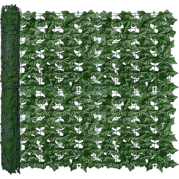 Artificial Ivy Privacy Fence Wall Screen,40X120 in UV-Anti Faux Greenery Backdrop Ivy Vine Leaf Hedges Fence Panels for Patio, Balcony, Garden, Backyard Indoor Outdoor Green Wall Decor