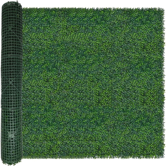 Artificial Ivy Privacy Fence Wall Screen: 5FT X10FT (50 sqft) UV-Anti Faux Boxwood Roll Panels Greenery Backdrop Ivy Vine Leaf Hedges Fence Panels for Indoor Outdoor Green Decor