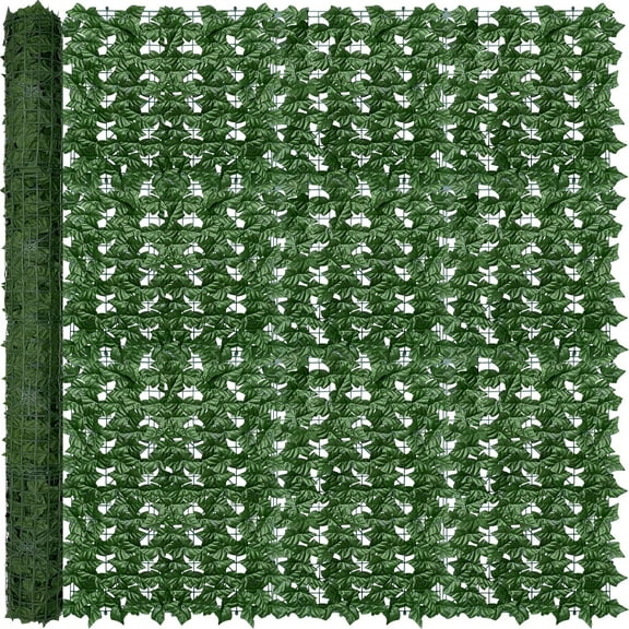 Artificial Ivy Privacy Fence Wall Screen: 6FT x12FT UV-Anti Faux Greenery Backdrop Ivy Vine Leaf Hedges Fence Panels for Patio, Balcony, Garden, Backyard Indoor Outdoor Green Wall Decor