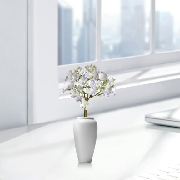 Artificial Jasmine Flowers, Gaqring Realistic Silk Floral Bouquet For Wedding Decor, 4 Stems Polyester Fake Flowers Home Arrangement Long Lasting Maintenance Free, Purple