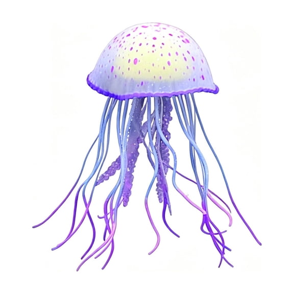 Artificial Jellyfish Aquarium Decoration, Clear Soft Jellyfish Decoration With Suction Cup Sways In Water For Aquarium Fish Tank