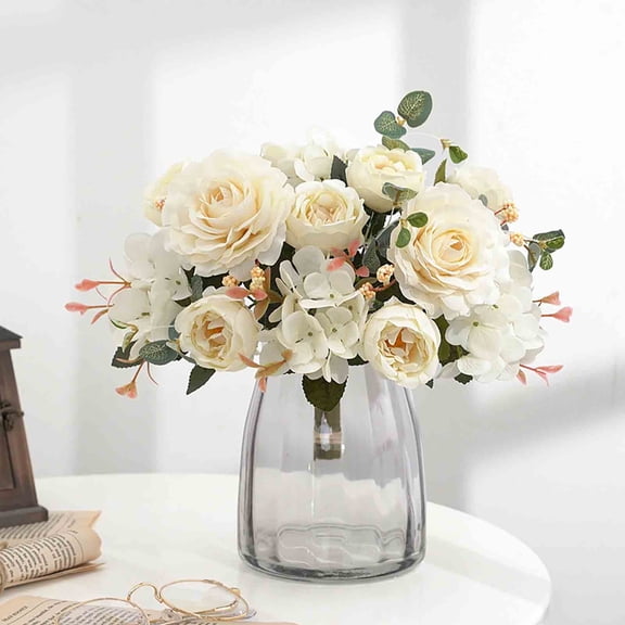 Artificial Jumping Orchid Simulation Bouquet, Small Fresh Silk Floral Arrangement for Wedding, Home, Office & Balcony Decoration, Lifelike & Pliable Faux Flowers