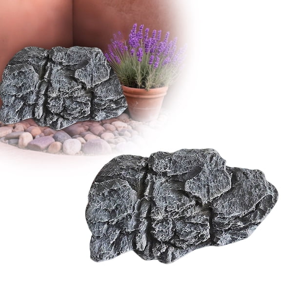 Realistic Rock Covers for Outdoor Landscaping, Lightweight Artificial Decorative Rocks Made of Durable PU Foam, for Yard Garden Decor and Well Cover Concealment