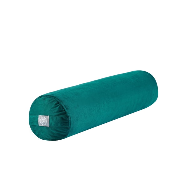 Yoga Bolster Cushion, 25" Zippered Removable Cover & Durable Carry Handle by Sweet Home Collection® - Teal