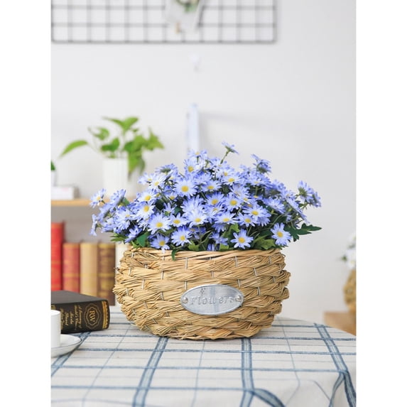 Artificial Large Silk Wildflower Bouquet Realistic Outdoor Plants For Home Front Porch Garden Patio Balcony Farmhouse Indoor Decoration