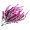 thumbnail image 1 of Artificial Lavender Bouquet, Flocked Stems Realistic Floral Arrangement for Wedding Home Table Decor Country Style Faux Wheat Ears Purple Flower Bundle Interior Light purple, 1 of 5