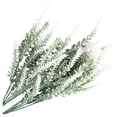 thumbnail image 1 of Artificial Lavender Bouquet, Flocked Stems Realistic Floral Arrangement for Wedding Home Table Decor Country Style Faux Wheat Ears Purple Flower Bundle Interior white, 1 of 5