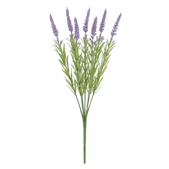 Artificial Lavender Fake Flowers Silk Fabric Decor Vase Arrangement Realistic Look, Purple