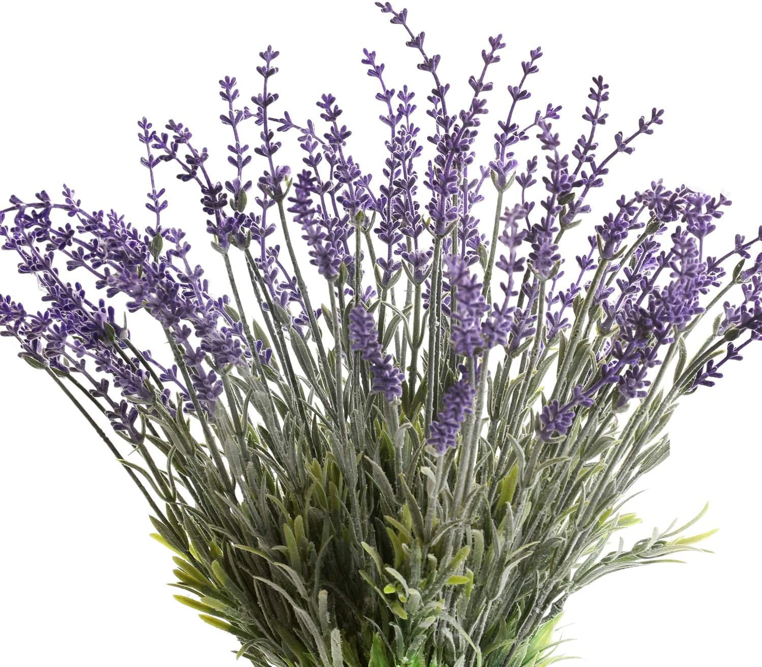 Artificial Lavender Flowers with Silk Flocked Fake Lavender Plant for Wedding Home Table Centerpiece Decor-Pack of