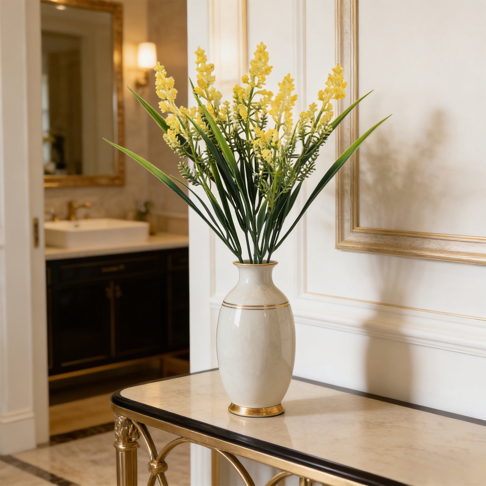 Artificial Lavenders and Monkey Grass Greenerys Faux Plastic Plants ...