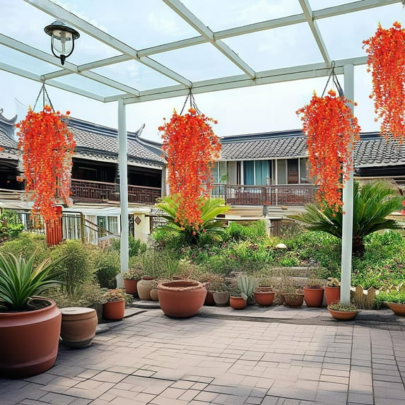 Artificial Leaf Rattan Hanging,Artificial Hanging Plants,Fall Faux Eucalyptus Leaf,Fall Fake Hanging Plants,Fall Hanging Vines,Artificial Fall Flowers,Fireplace Faux Autumn Plants for Thanksgiving