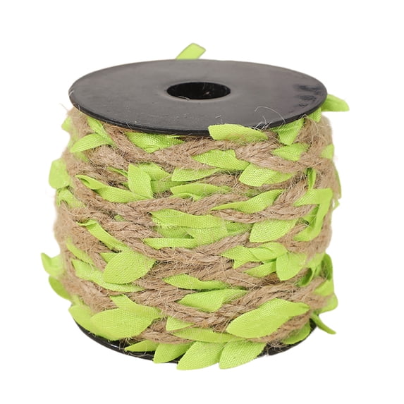 Artificial Leaf Rope, 10ft Rattan Rope for DIY Crafts, Floral Wrap for Gift Boxes, Wedding Party Decoration Supplies, Flexible Green Garland for Bouquets & Packaging