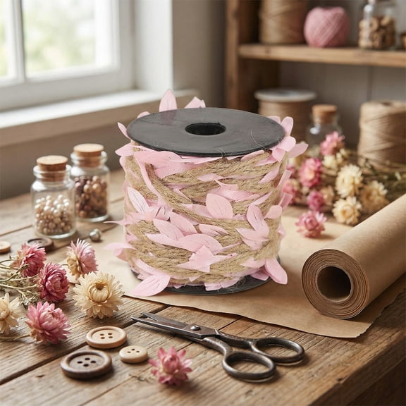 Artificial Leaf Rope for Gift Wrapping & DIY Decor | 10 Meter Long Polyester Fiber Vine with Realistic Leaves | Wedding, Party, Floral Arrangement Decoration | 1 Pack