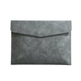 thumbnail image 1 of Artificial Leather Document Holder Organizer - 10.6x7.8in 100-Sheet Capacity Portfolio with Magnetic Closure Office Necessity(Gray), 1 of 6