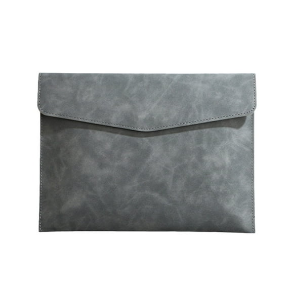 Artificial Leather Document Holder Organizer - 10.6x7.8in 100-Sheet Capacity Portfolio with Magnetic Closure Office Necessity(Gray)
