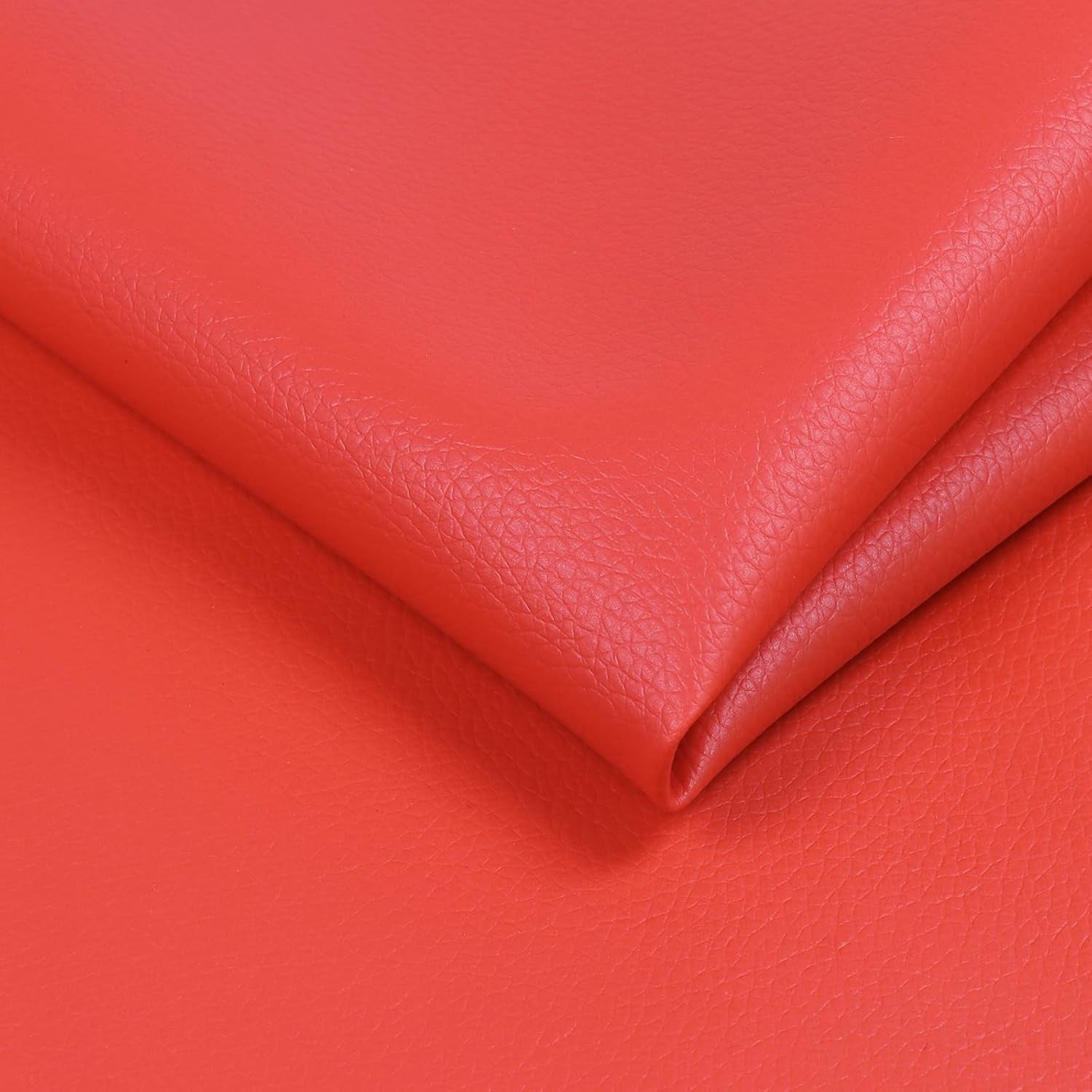 Artificial Leather Fabric Marine Vinyl Material Synthetic Fabrics Soft and Wear-Resisting Hypoallergenic for DIY Upholstery Easy to Clean (2Yard, Red)