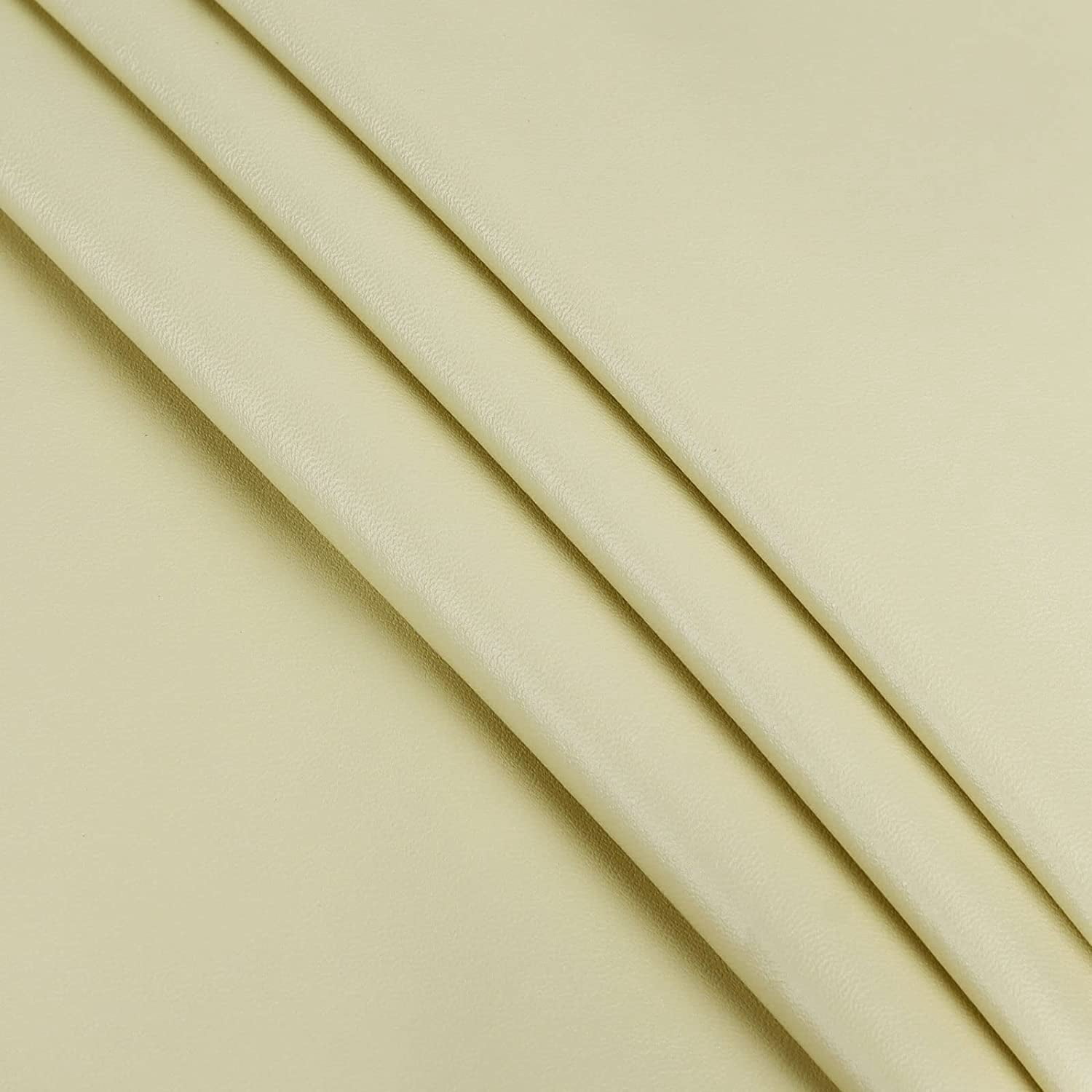 Artificial Leather PU Fabric Vinyl Material 2-Way Stretching for DIY Sewing Crafts Upholstery Beige