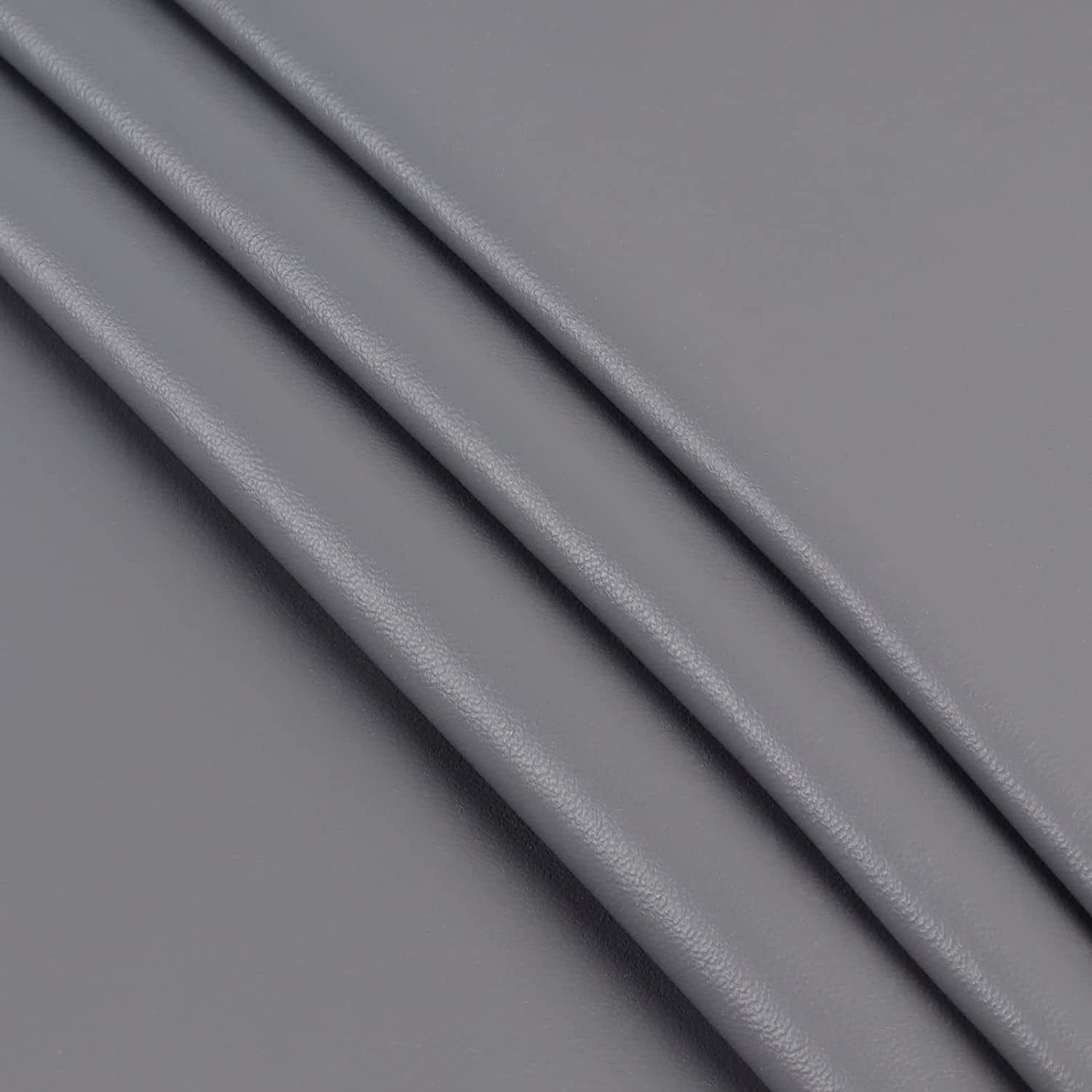 Artificial Leather PU Fabric Vinyl Material 2-Way Stretching for DIY Sewing Crafts Upholstery Gray