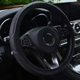 thumbnail image 1 of Artificial Leather Steering Wheel Cover with 3D Embossing, 14.5-15 Inch Diameter Fit, No Inner Structure Design, 1 of 9