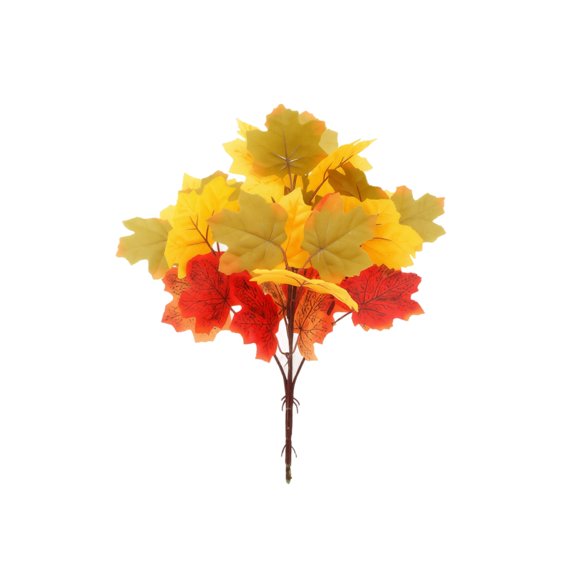 Artificial Leaves Fall Decorations Burnt Orange, Dining Table Centerpiece for Thanksgiving and Farmhouse, Rustic 1 Bunch