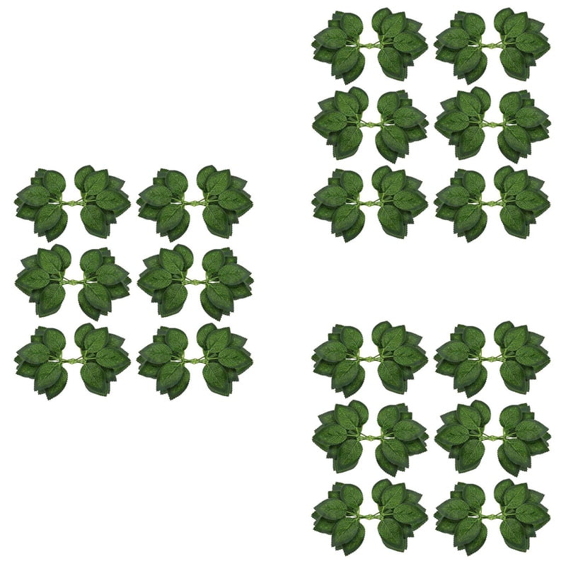 Artificial Leaves for Roses Decorations 108 Silk Green Roses Flowers