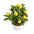 thumbnail image 1 of Artificial Lemon Bonsai Tree - Realistic Simulated Fruit Potted Plant, 1 of 8