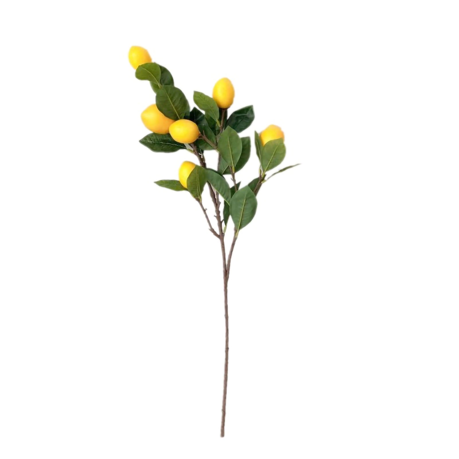 Artificial Lemon Branch 65cm Yellow Lemon Long Branches Leaves Green ...