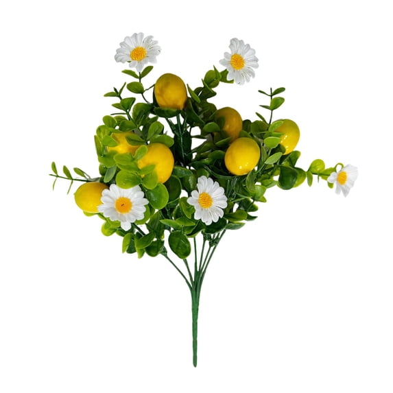 Artificial Lemon Branch Lemon Decor 12.2 Inches for Table Centerpiece Home Ornament