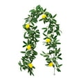 thumbnail image 1 of Artificial Lemon Rattan Garland 68.9in Plastic Vine Decoration for Indoor Outdoor Wedding Christmas Valentine's Day (Green/B)​, 1 of 6