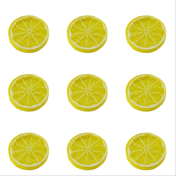 Artificial Lemon Slices Decor Set 30PCS Fruit Display Lifelike Lemon Wedges for Home Kitchen Decor Vase Fillers Wedding Centerpieces Party Decoration Photo Props