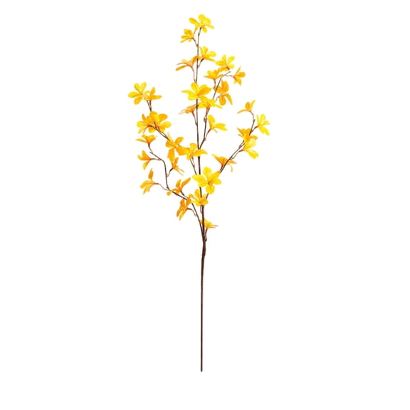Artificial Lemon Tree Branch – Tall Single-Stem Faux Greenery with Yellow and Red Accents – Realistic Plastic Plant for Easter Spring Home Decor, Floral Arrangements, Vase Display