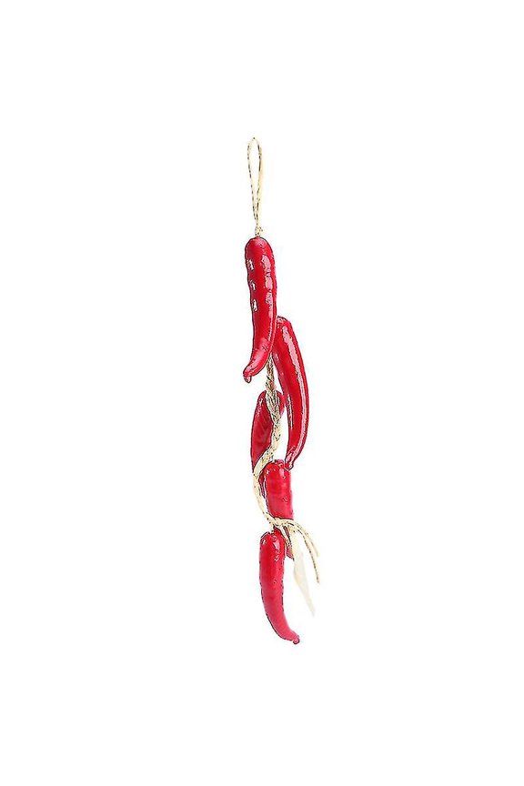 Artificial Lifelike Red Chilli Strings Hanging Fake Fruit Vegetable Hanging Decoration For Home Kitchen Garden Office Wedding Wall Party